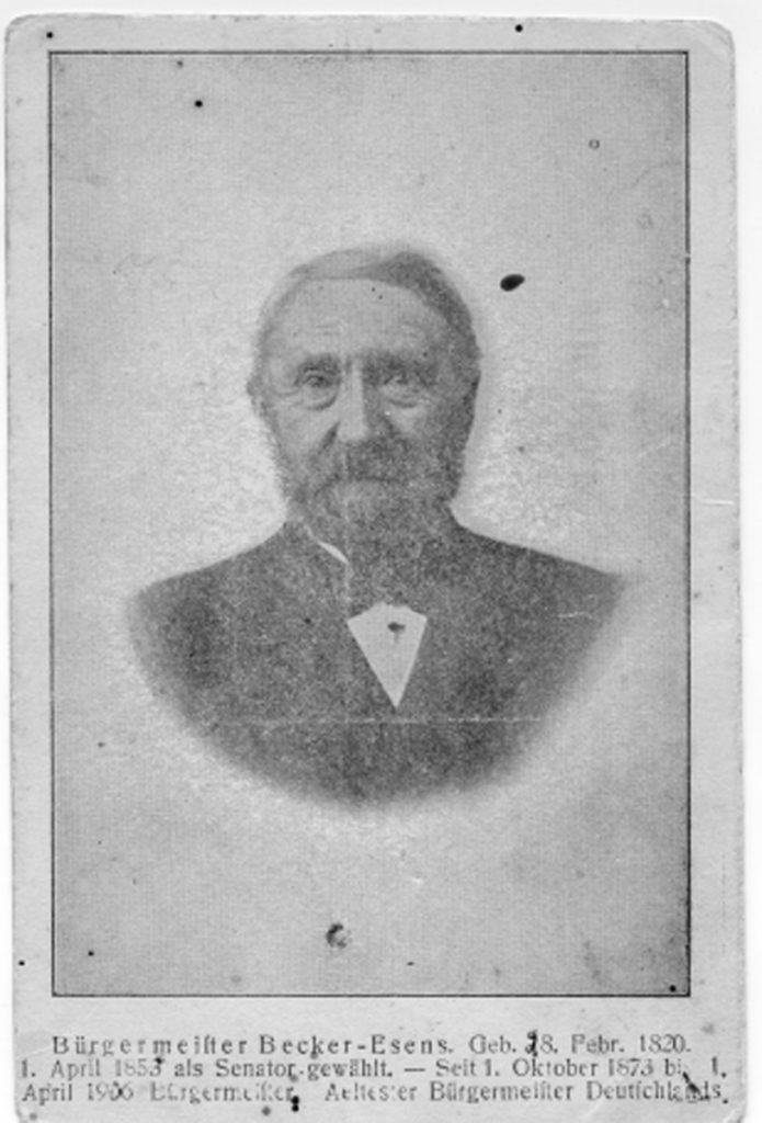 Rudolph Becker, 
Bürgermeister von Esens von 1873-1906